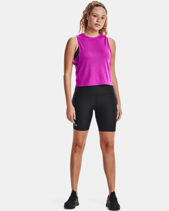 Women's HeatGear® Armour Bike Shorts, Black, pdpMainDesktop image number 2